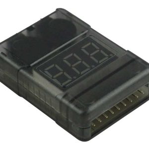 LiPo-Checker 1-8S in a plastic case adjustable