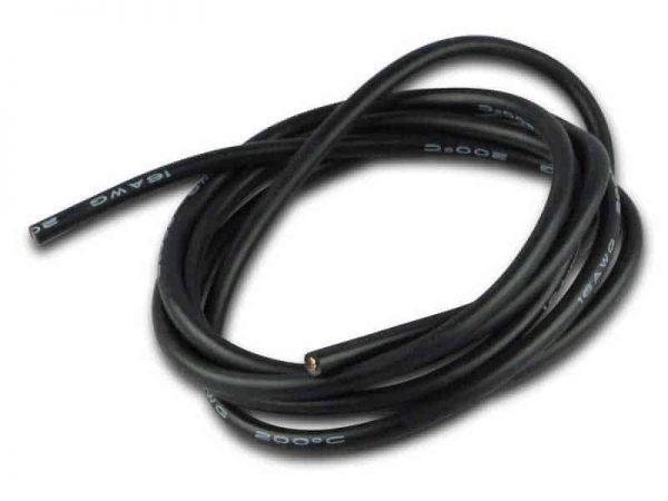Silicone cable 1,5mm² x 1.000mm 16AWG (Black)