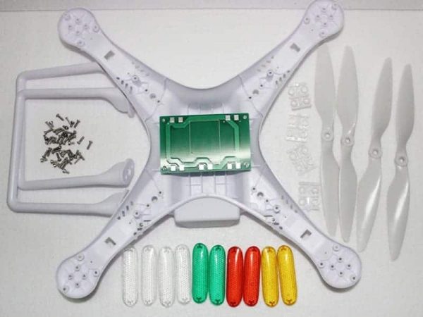 "Fat Phantom" case with landing gear, 1045 props, LED lampshade