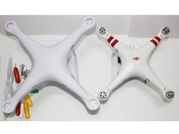 "Fat Phantom" case with landing gear, 1045 props, LED lampshade