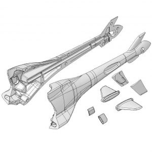 (MUL-223021) - Fuselage rear + tailplanes