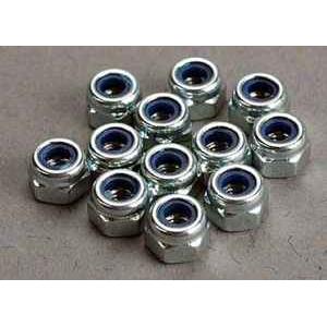 (TRX-2745) - Nuts, 3mm nylon locking (12) - 1/16 E-Revo
