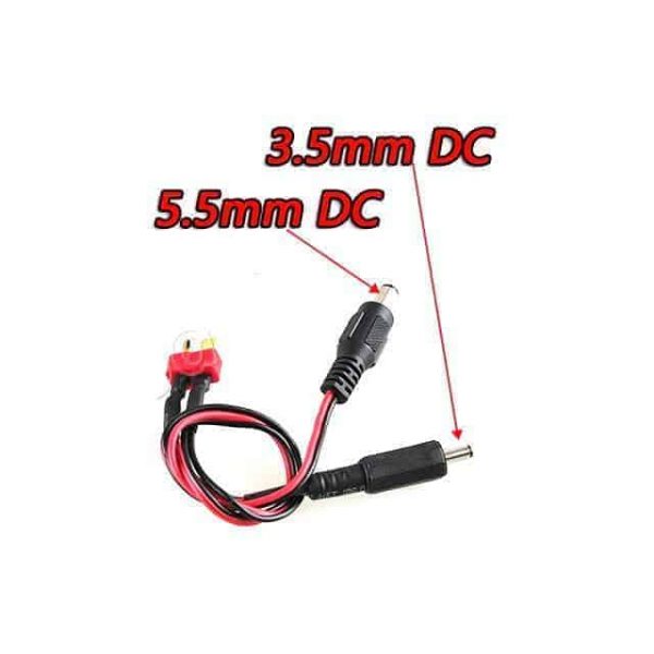 T-type to 5.5mm & 3.5 DC connector 20cm
